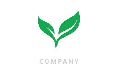 Logos de árbol verde hoja naturaleza vector V8