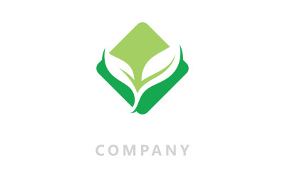 Logos de árbol verde hoja naturaleza vector V9