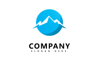 Plantilla de diseño de vector de icono de logotipo de montaña V6