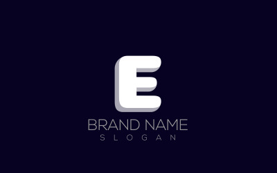 Vector de logotipo 3D E | Diseño de logotipo 3D letra E