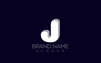 Vector de logotipo 3D J | Diseño de logotipo 3D letra J