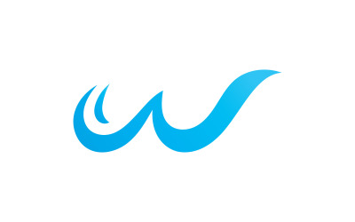 W-Buchstaben-Geschäftslogoikone und -symbolschablonendesign V3