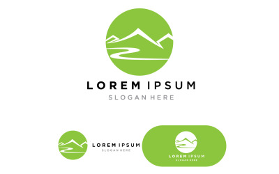 Berglandschaft Logo Template Vector Illustration V13