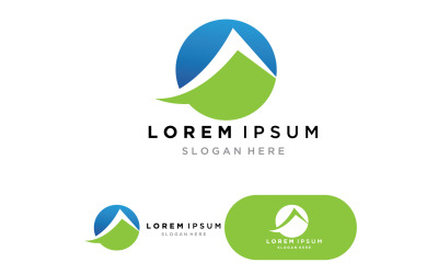 Berglandschaft Logo Template Vector Illustration V1