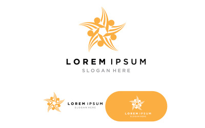 Community team Logo Design Template for Teams or Groups v5