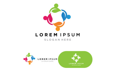 Community team Logo Design Template for Teams or Groups v8