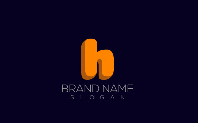 3D H logotipo vetor | Design de logotipo de letra H 3D premium