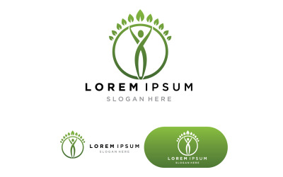 Diseño de ilustración de plantilla vectorial de logotipo de personas de salud 4
