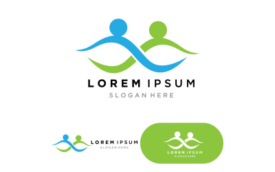 Health People Logo Vector Illustration Vorlagenversion 3