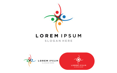 Plantilla de diseño de logotipo de equipo comunitario para equipos o grupos v7