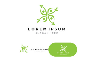 Santé Personnes Logo Vector illustration Modèle version 6
