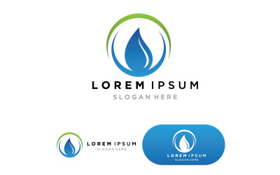 Wassertropfen Logo Template Design Vektor Illustration 1