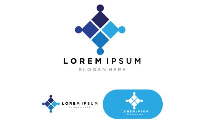 Community team people logo,  social icon 1