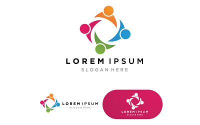 Community team people logo,  social icon 2