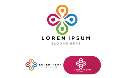 Community team people logo,  social icon 3