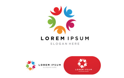 Community team people logo,  social icon 5