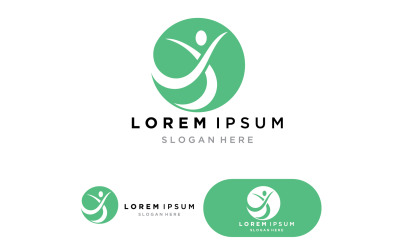 Diseño de ilustración de plantilla vectorial de logotipo de personas de salud 7