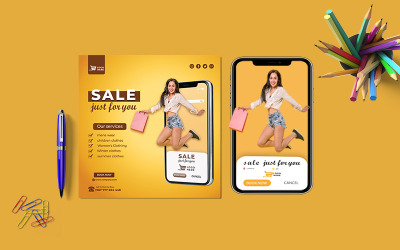 Flyer-Vorlage - Verkaufen Sie die neueste Mode und Mode