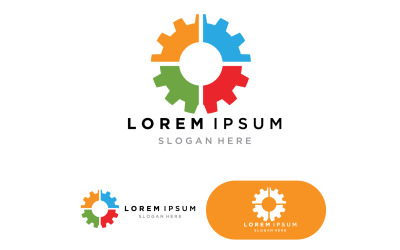 Gear Vector Icon Illustration Design Maschine 1