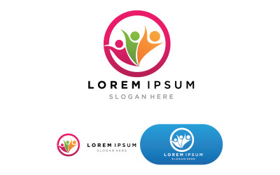 Logotipo del grupo Team Community, red y social 8