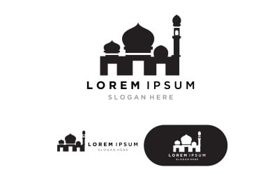 Mosque Moslem icon vector design Illustration  template 2