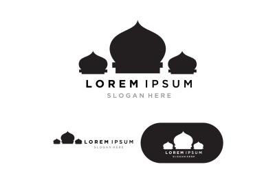 Mosque Moslem icon vector design Illustration  template 3