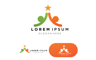Adozione bambini logo e simbolo vettore salute 3