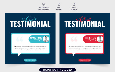 Client review and rating template vector