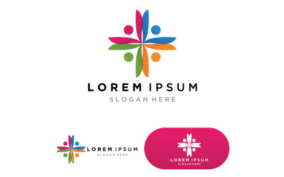 Community team people logo,  social icon 11