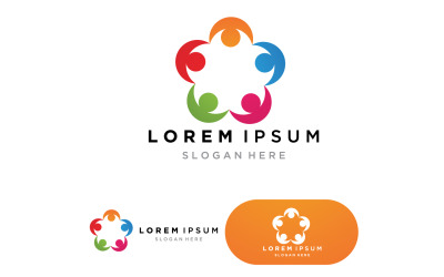 Community team people logo,  social icon 6