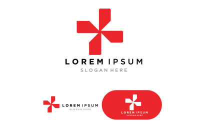 Cruz médica del logotipo y del símbolo del hospital 1