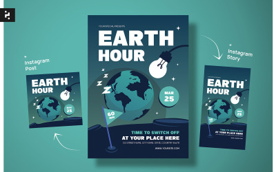 Earth Hour Flyer Template