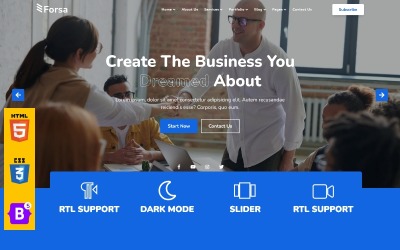 Forsa – IT řešení a víceúčelová HTML 5 responzivní šablona webu Bootstrap5
