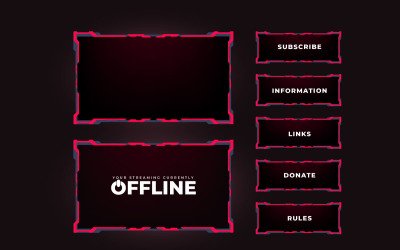 Futuristic gaming screen design vector