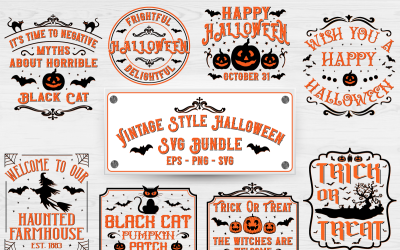Halloweenowy pakiet SVG w stylu Vintage