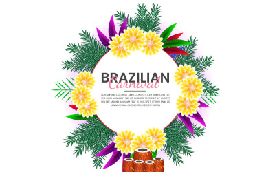 illustration av Rio carnival banner den största karnevalen i världen stil