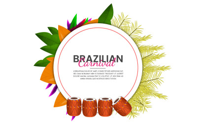 Illustration av rio karneval banner den största karneval vektor idé