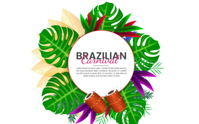 illustration des karnevalsbanners in rio der größte karneval des weltvektors