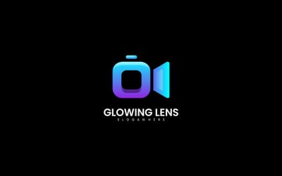Szablon logo gradientu filmu rolkowego