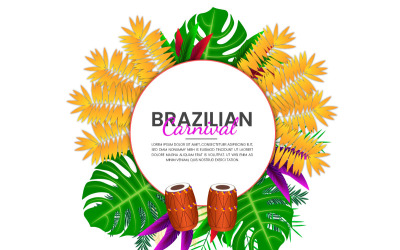 vektor illustration av rio karneval banner karnevalen
