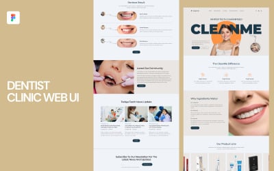 Web-UI-Vorlage für Zahnkliniken