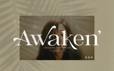 Awaken - повседневный шрифт с засечками