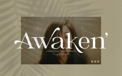 Awaken - звичайний шрифт із зарубками