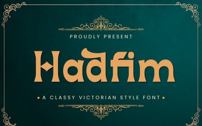 Hadfim - Victoriaans decoratief lettertype