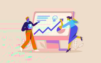 Illustrazione gratuita di pianificazione aziendale, analisi dei dati, concetto di investimento aziendale