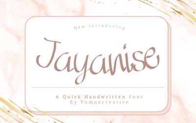 Jayanise - Quick Handwritten Font
