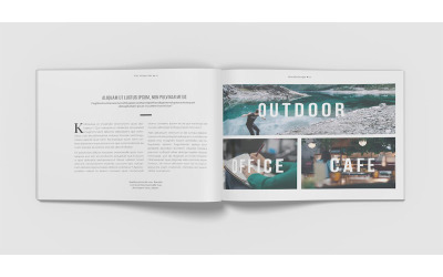Landscape A4 Minimalist Magazine Mockup Template