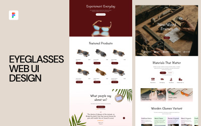 Brillen-Web-UI-Designvorlage
