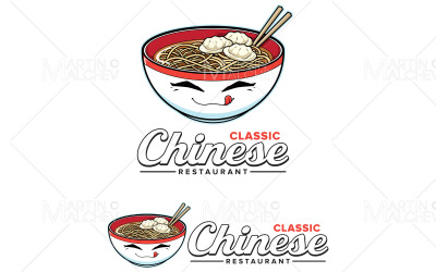 Chinese Restaurant Mascot Vector Illustration