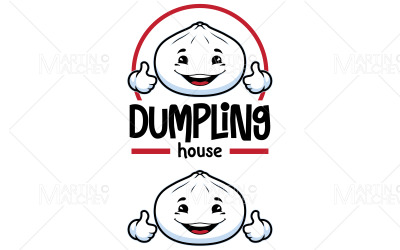 Dumpling House maskot vektorillustration